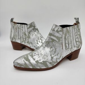 Modern Vice Handler Chelsea Boots Leather Grey Silver Size Eur 36 or US 6